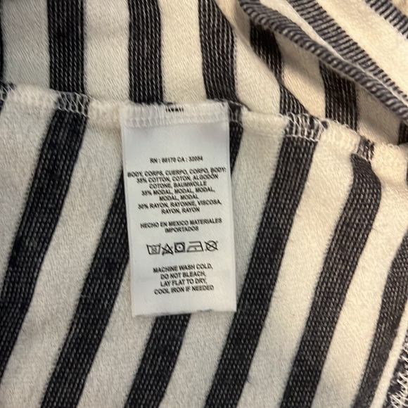 Anthropologie T.la navy striped dress with front tie Size Large - Picture 5 of 7